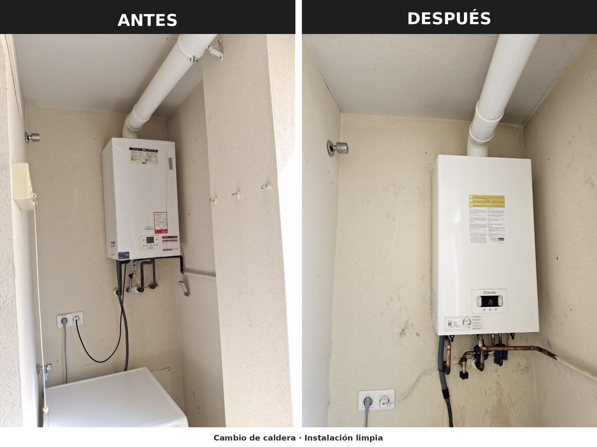Instalación de caldera de gas